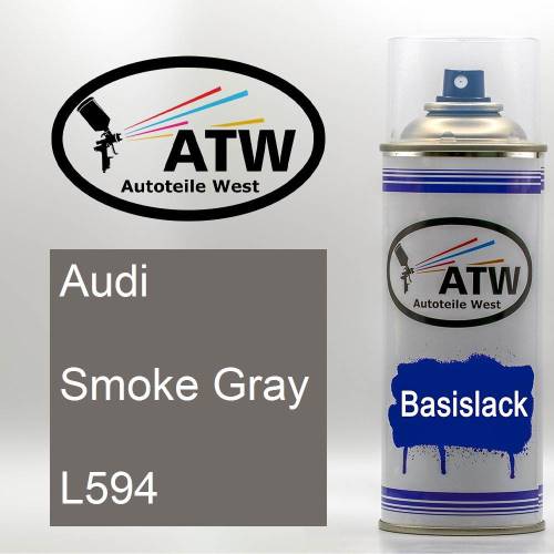 Audi, Smoke Gray, L594: 400ml Sprühdose, von ATW Autoteile West.